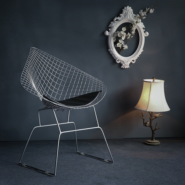 Nordic Modern Minimalist Casual Hollow Wire Creative Personality Dining Chair