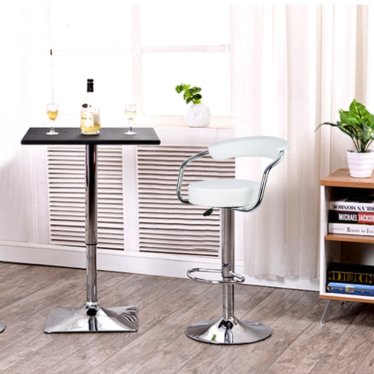 Leather Swivel Chair Height Adjustable Stainless Steel Bracket Bar Chair