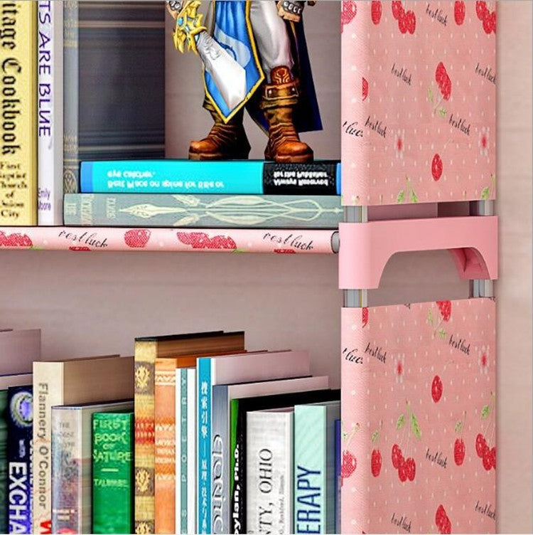 Plastic Steel Tube Multifunctional Combination Holder Student Books Shelf Floor Storage Rack