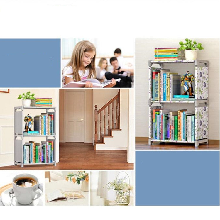 Plastic Steel Tube Multifunctional Combination Holder Student Books Shelf Floor Storage Rack