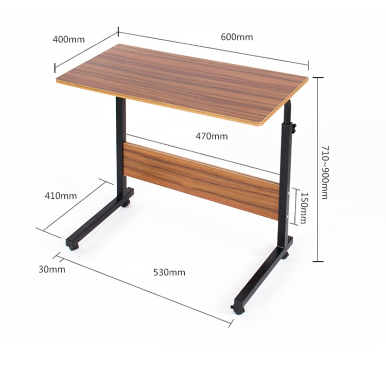 Removable Laptop Desk Lazy Bed Study Desk Bedside Computer Desk, Size：60x40cm