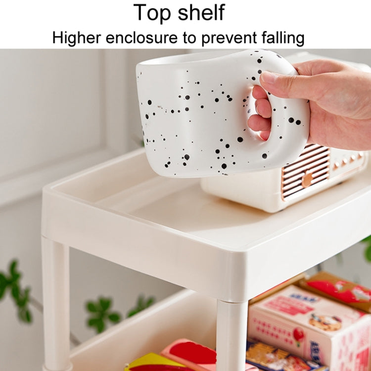 Household Movable Floor-Standing Trolley Bookcase Multifunctional Kitchen Bedroom Shelf With Wheels, 2 Layer With Lid, 2 Layer Without Lid, 3 Layer With Lid, 3 Layer Without Lid, 4 Layer With Lid, 4 Layer Without Lid